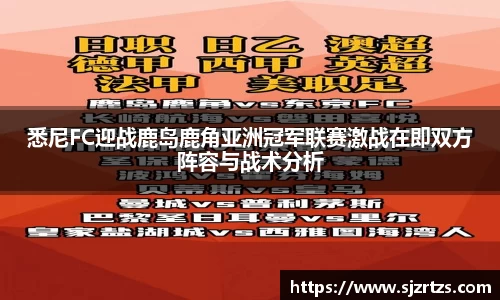 悉尼FC迎战鹿岛鹿角亚洲冠军联赛激战在即双方阵容与战术分析